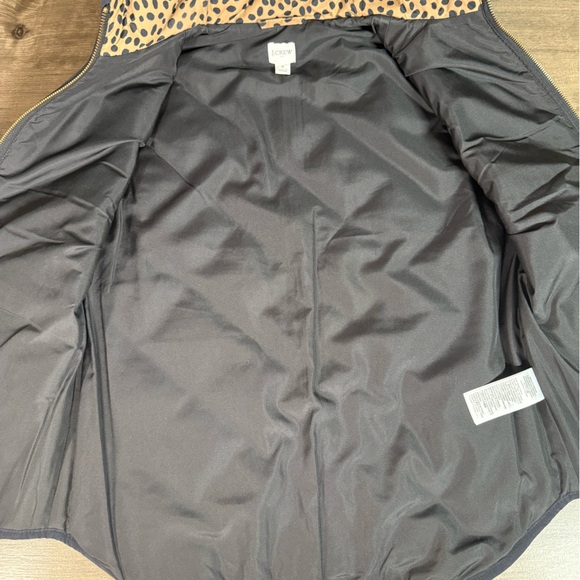 J. Crew Leopard Print 100% Polyester Women’s Puffer Quilted Winter Vest Small - Picture 3 of 7